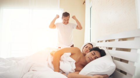 Man discovering signs of his wife's infidelity, portrayed through subtle clues in a domestic setting."