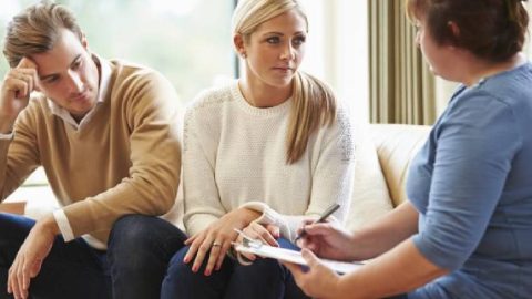 A couple attending Affair Recovery through counseling