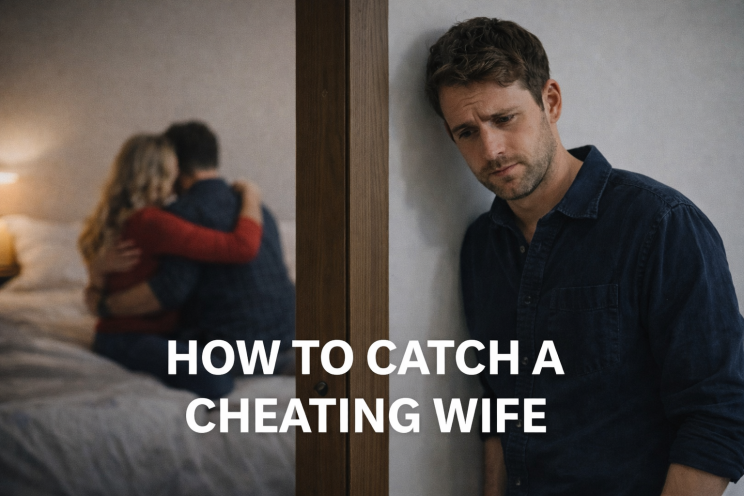 A man stands in a doorway with a disappointed expression while observing a couple together on a bed in a softly lit room, conveying emotional concern and suspicion.