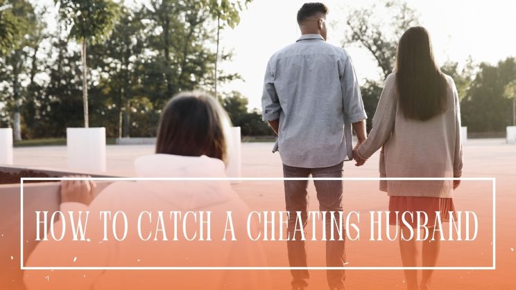 Spying husband - a woman checking for signs of infidelity