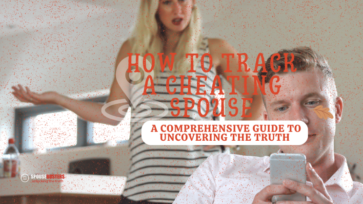 Texting man in a photo with a map pin, symbolizing tracking a cheating spouse.