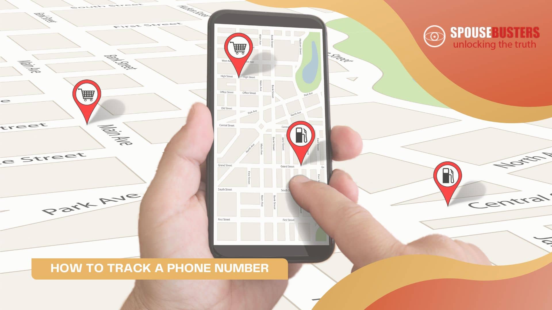 Person using advanced phone tracking software on a phone