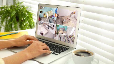 Home security camera monitoring